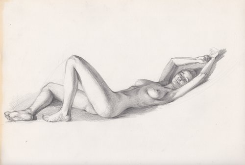 Nude-naked girls drawing by Samira Yanushkova