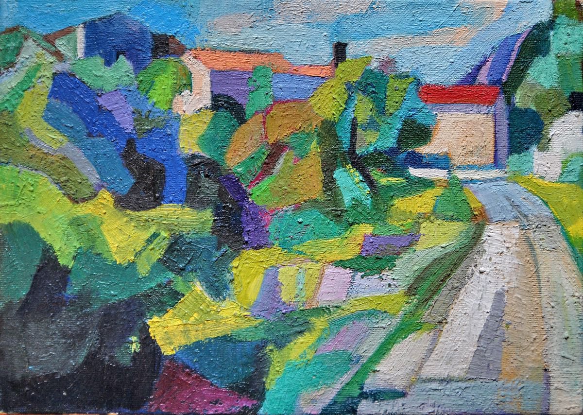 Maja Đokić Mihajlović | Original Oil Painting | Green Landscape | 35 X 25Cm | Artwork For Sale On Artfinder