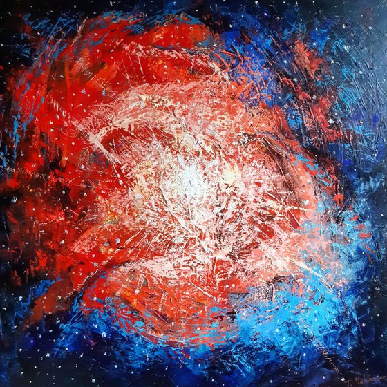 Star birth 80×80cm