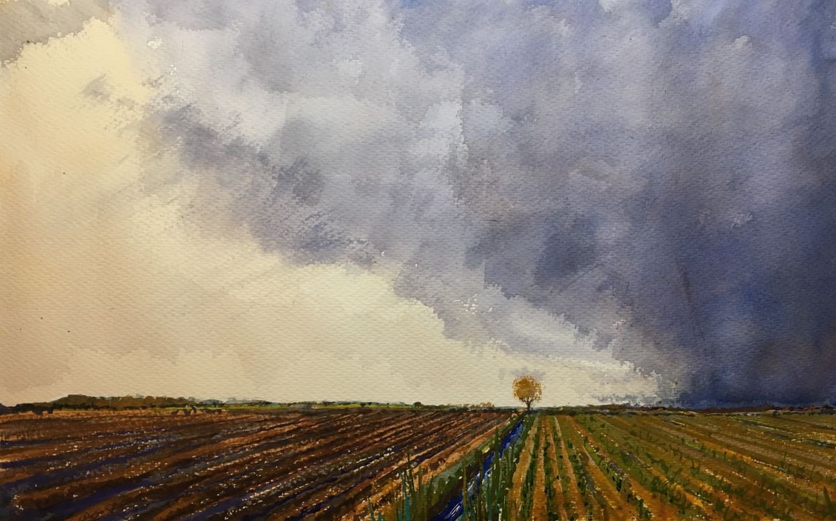 Storm clouds over the Levels by Jim Morgan