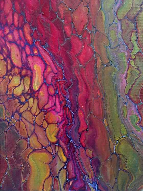 "Caught In Your Web" - FREE WORLDWIDE SHIPPING - Original Abstract PMS Acrylic Painting - 16 x 20 inches