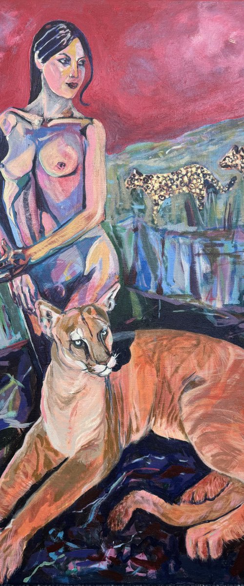 Jane with Panther by Hanna Bell
