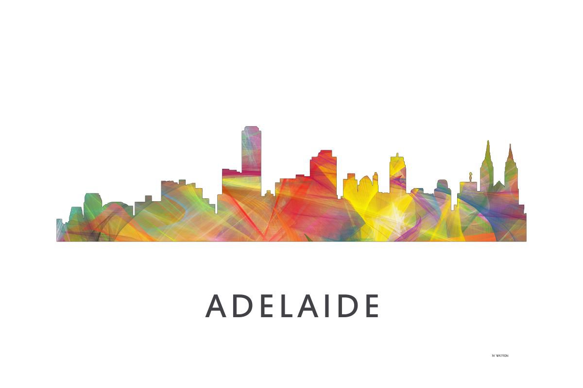 Adelaide South Australia Skyline 2 WB1 by Marlene Watson