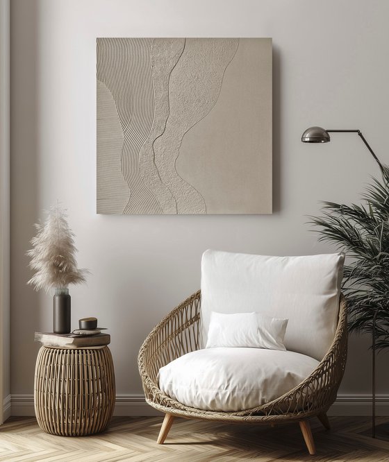 "Gray Nulla 2" Aabstract high textured art