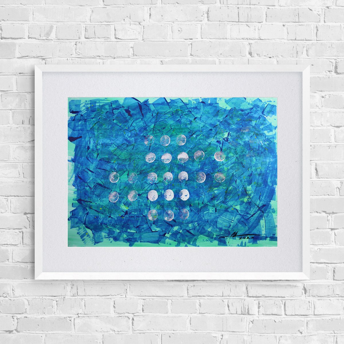 Abstract Acrylic Painting By Anatoliy Menkiv, 33 X 24, #61 Metaphysics Series, Original Artwork