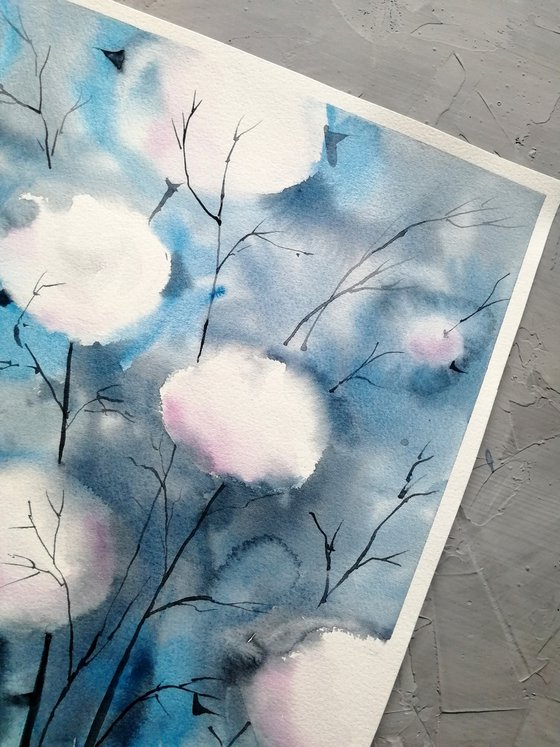 Cotton flower painting