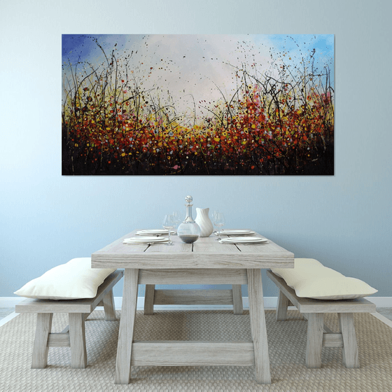 Best Wishes  - Super sized original floral landscape