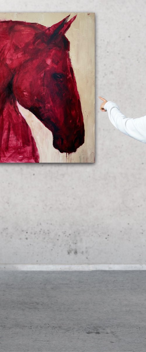 Red horse by Liubou Sas
