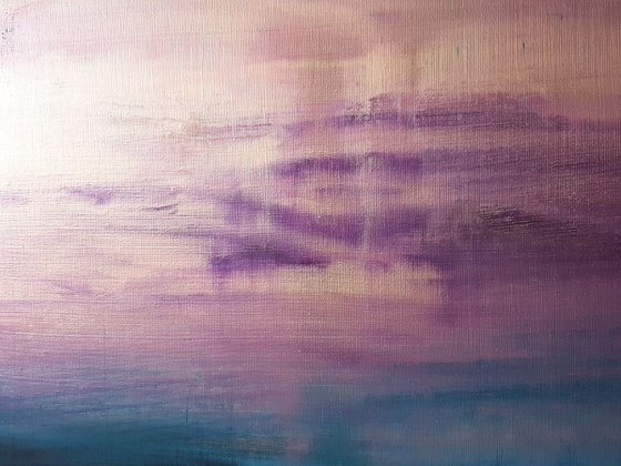 Waiting for the rain - XL abstract summer lanndscape