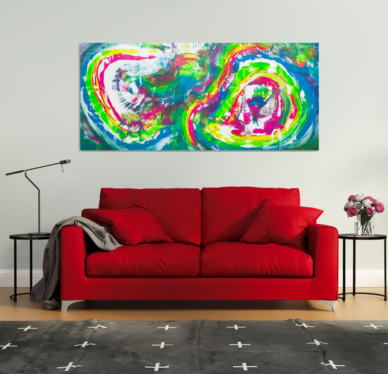 Infinite rainbow, 200x90 cm