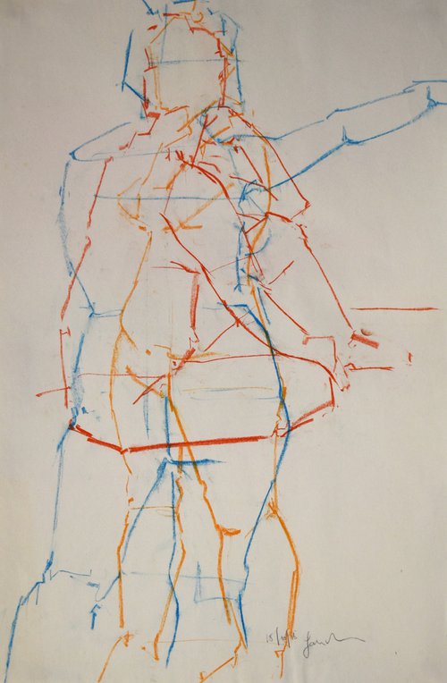 Study of a female Nude - Life Drawing No 506 by Ian McKay