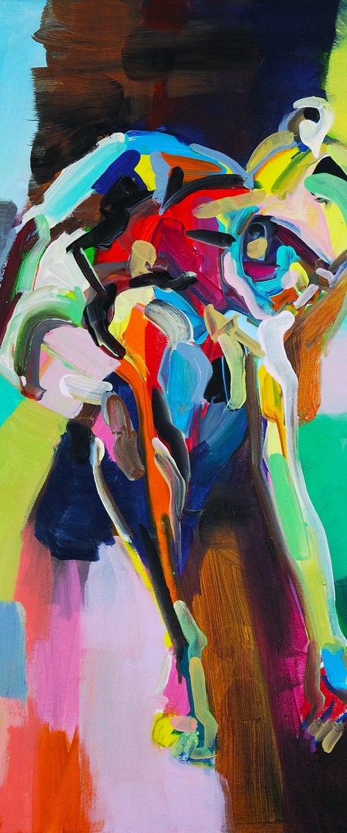 Abstract Bright Colourful Nude 5091 by Eraclis