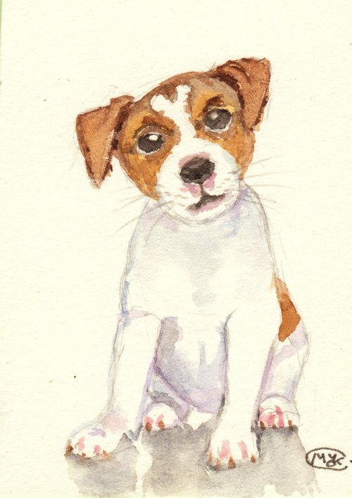 Jack Russell Puppy Dog by MARJANSART