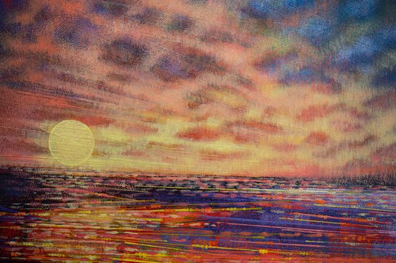 Ocean Seascape At Sunset