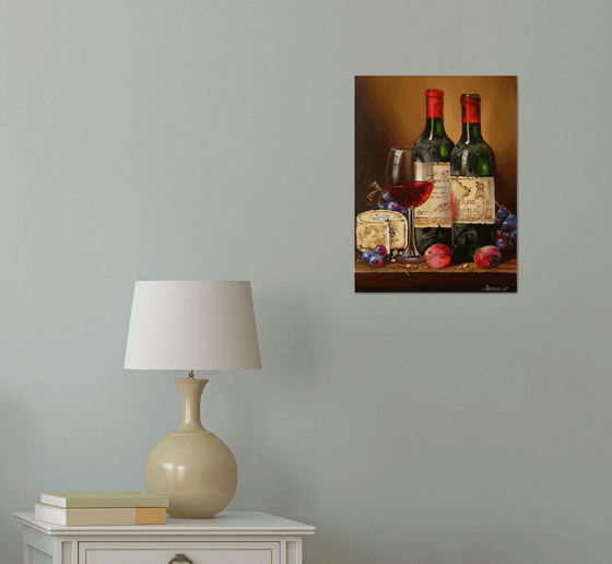 Wine, Cheese, and Fruit