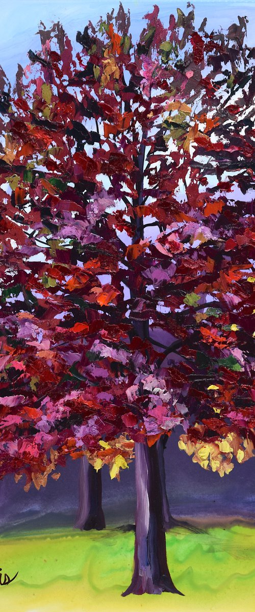 Burgundy Oak by Christina M Plichta