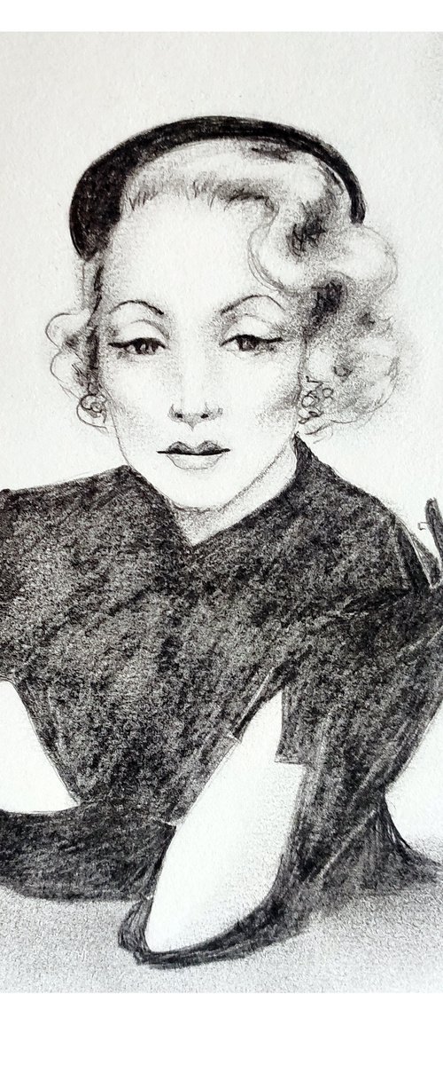 Elegance. Charcoal drawing by Svetlana Vorobyeva by Svetlana Vorobyeva