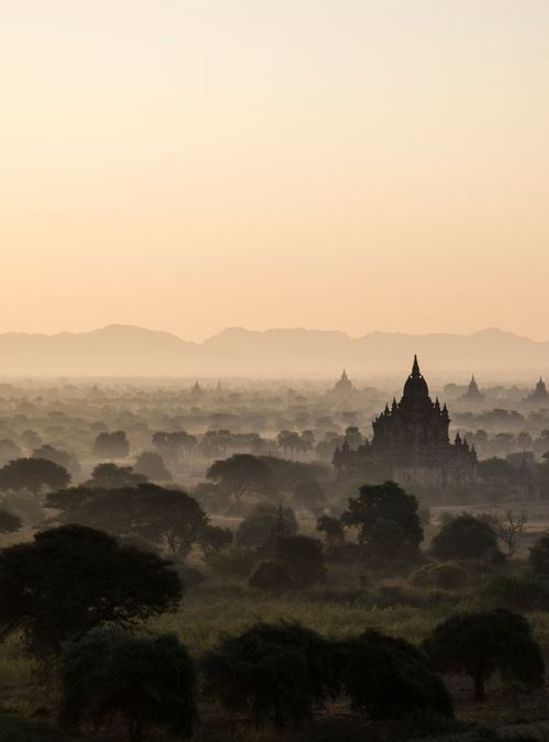 Foggy Sunrise in Bagan II (XL) by Serge Horta