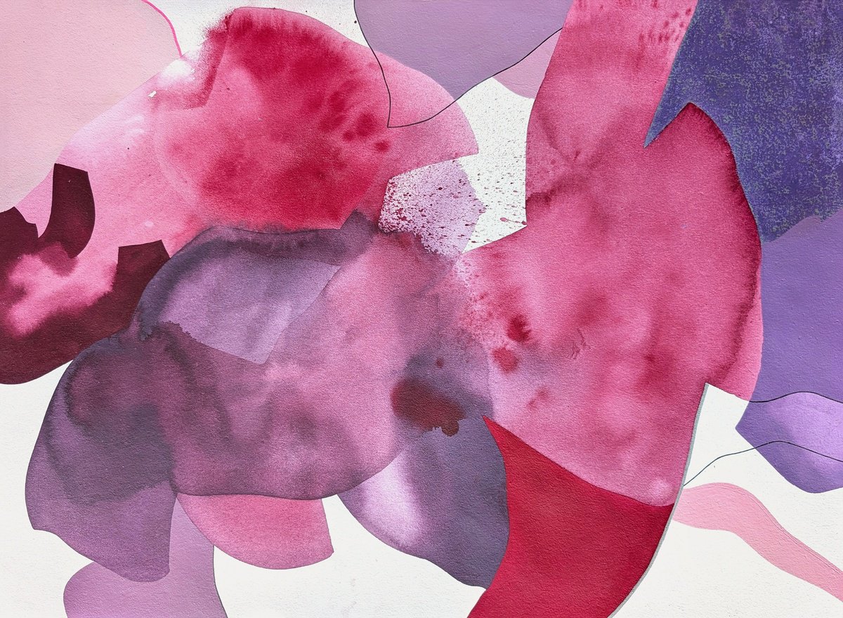 Abstract Painting By Smit Khond, 30 X 22", Shadows In Shifting Clarity, Original Artwork