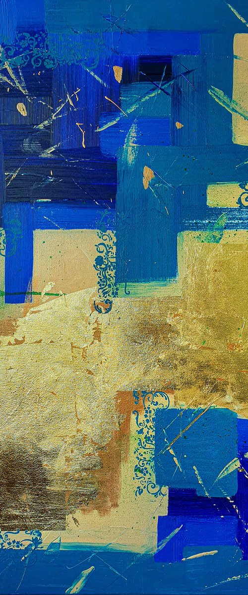 Blue and Gold Harmony by Tetiana Surshko