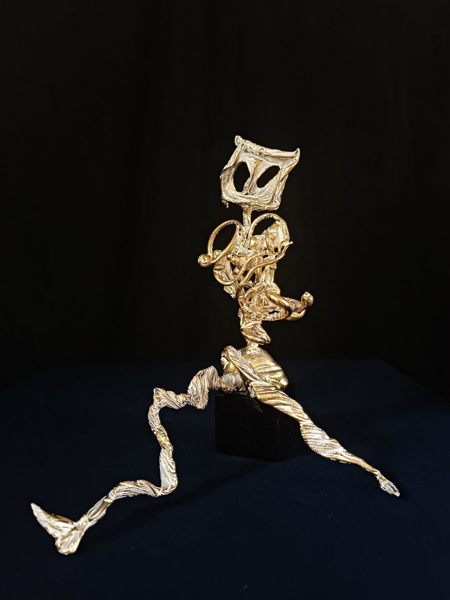 Surrealistic Portrait Bronze Sculpture By Karen Terzyan, 6 X 9", Caprice, Original Artwork