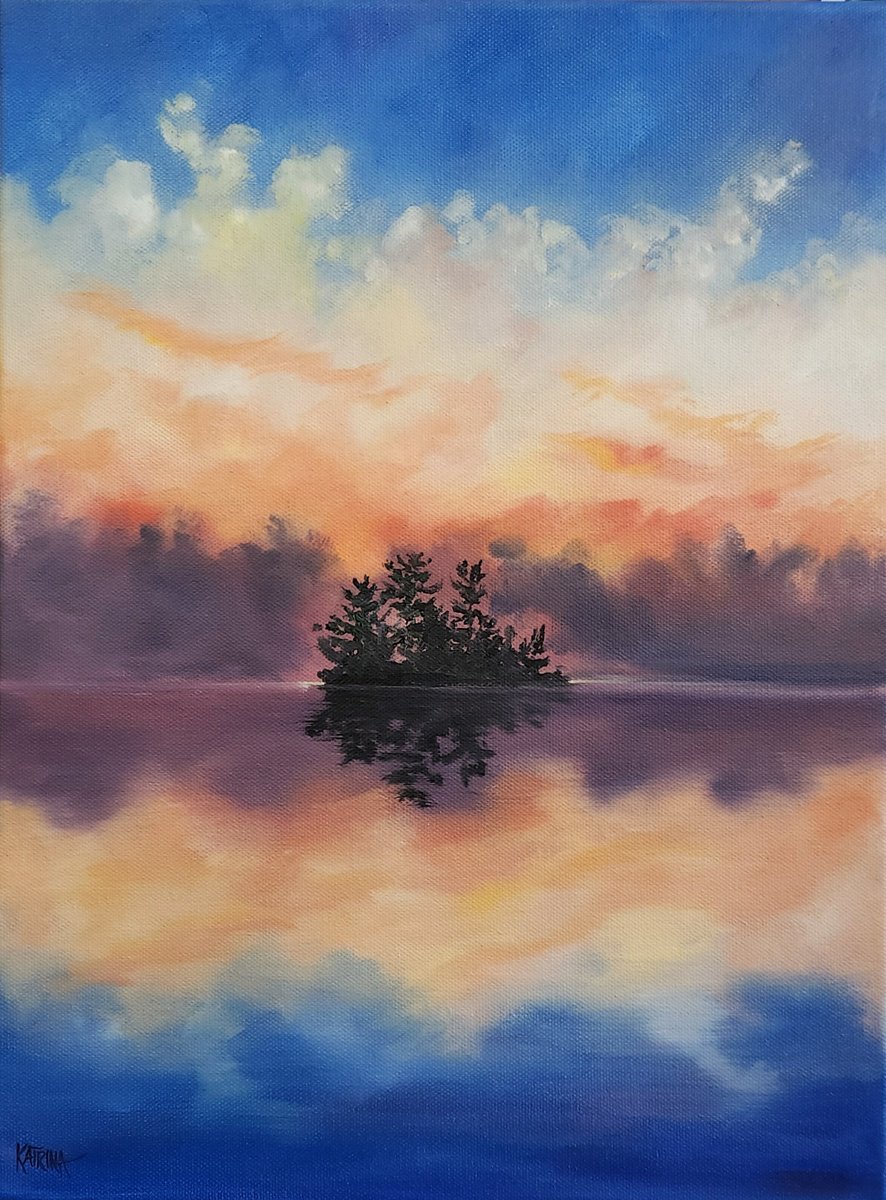 Impressionistic Landscape Oil Painting By Katrina Case, 12 X 16", Beauty In The Unexpected, Original Artwork