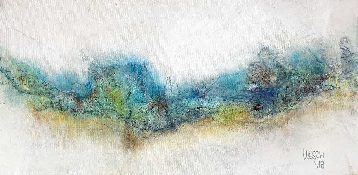 Breath of life #1 I 30 x 60 cm I natural abstract artwork by Kirsten Schankweiler