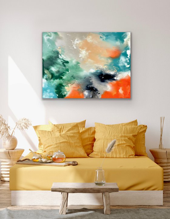 Delightful Conversation - Abstract - 60cm x 80cm