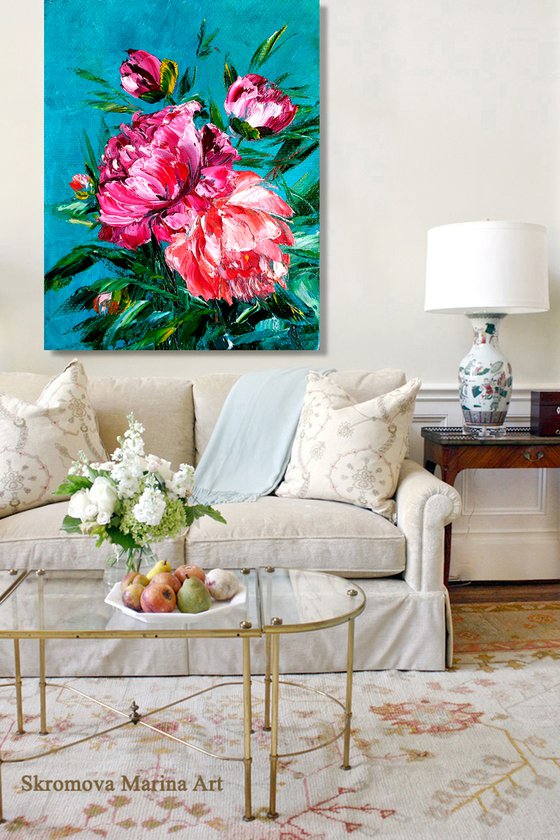 SPRING MELODY - Bouquet. Peonies. May. Pink. Special. Lush. Alluring. Charm of nature.