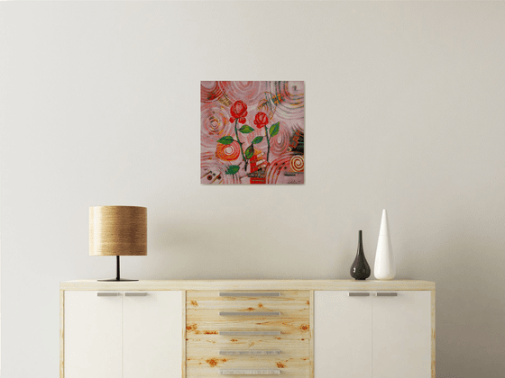composition with flowers