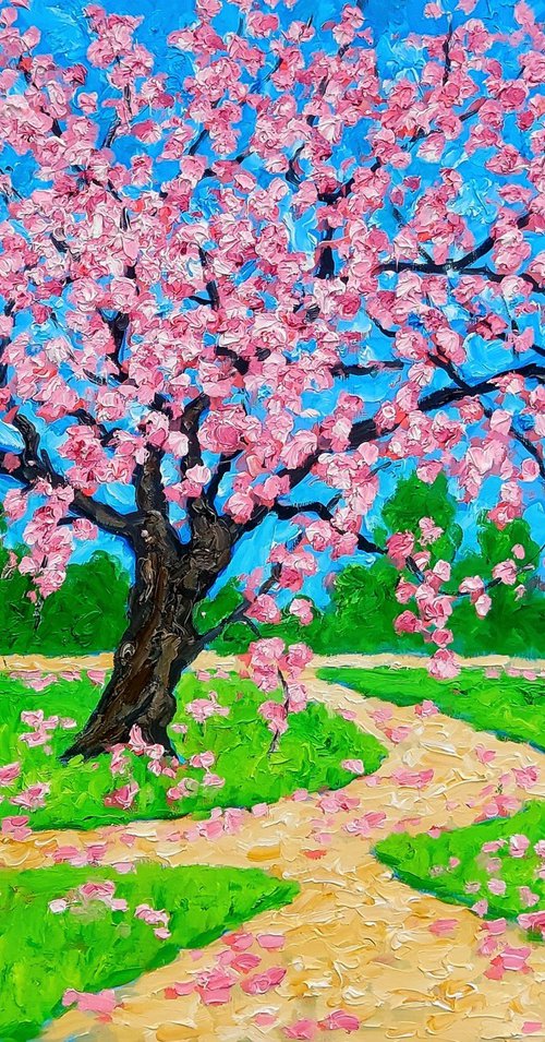 two blossom trees by Colin Ross Jack