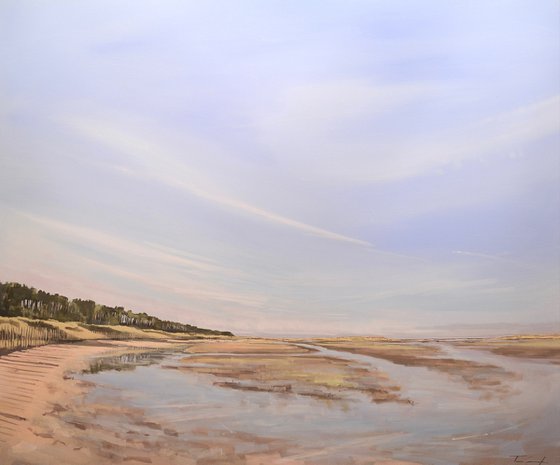 Holkham beach after the high tide