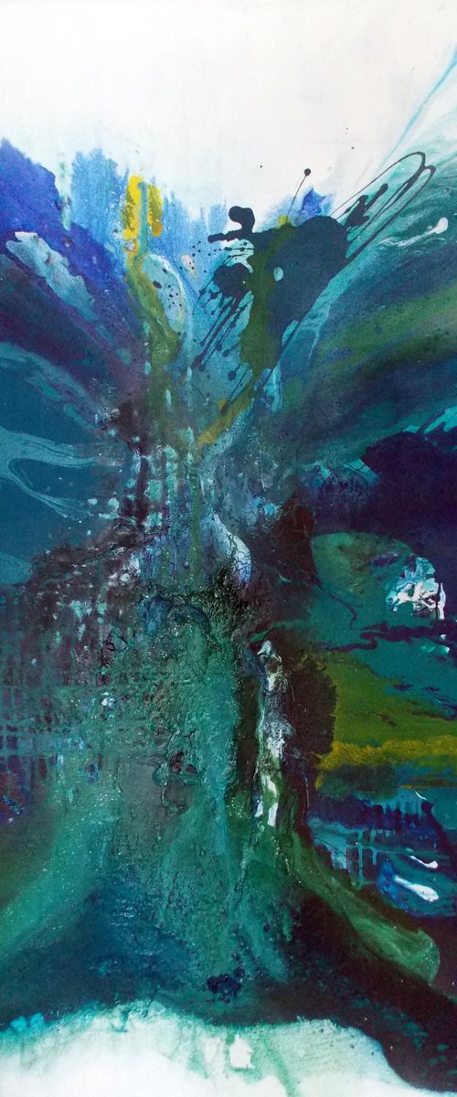 ABSTRACT BLUE SEASCAPE  2 by Christa Haack