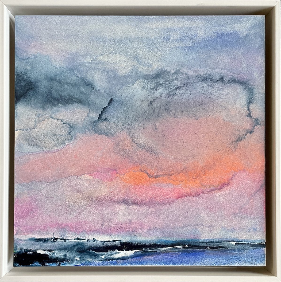 Abstract Watercolour , Storm In My Mind By Gesa Reuter, 9 X 9, Artwork For Sale On Artfinder