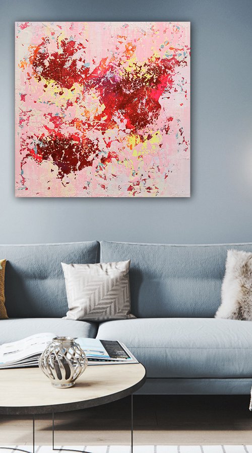 100x100cm. / abstract painting / Abstract 2186 by Alex Senchenko