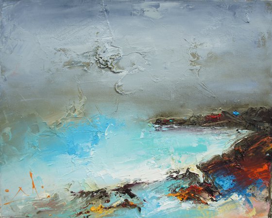 Seaside, Abstract Oil Painting on Canvas