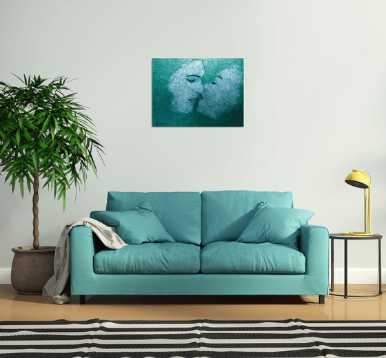 Sonnet - twin flame; love; romance painting; office, home décor