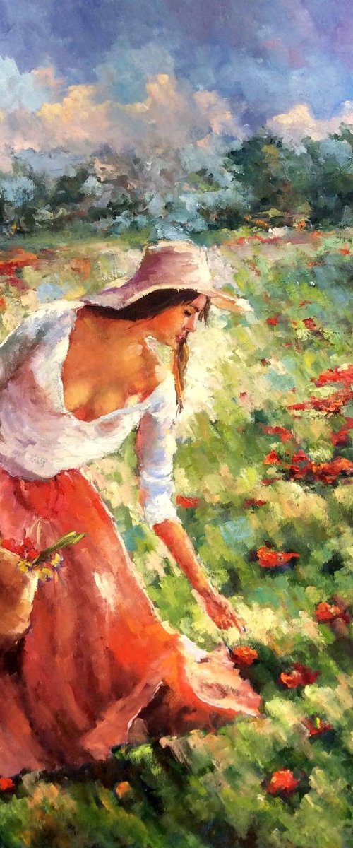 Field of poppies by Olga Egorov