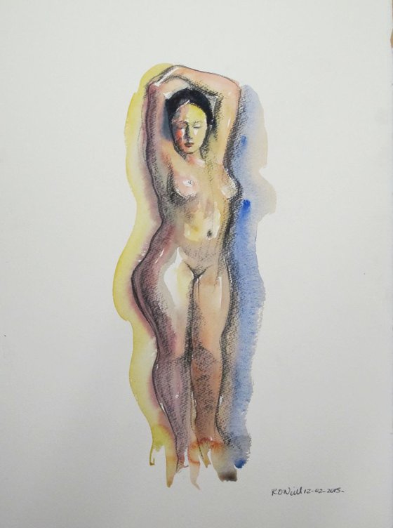 standing female nude