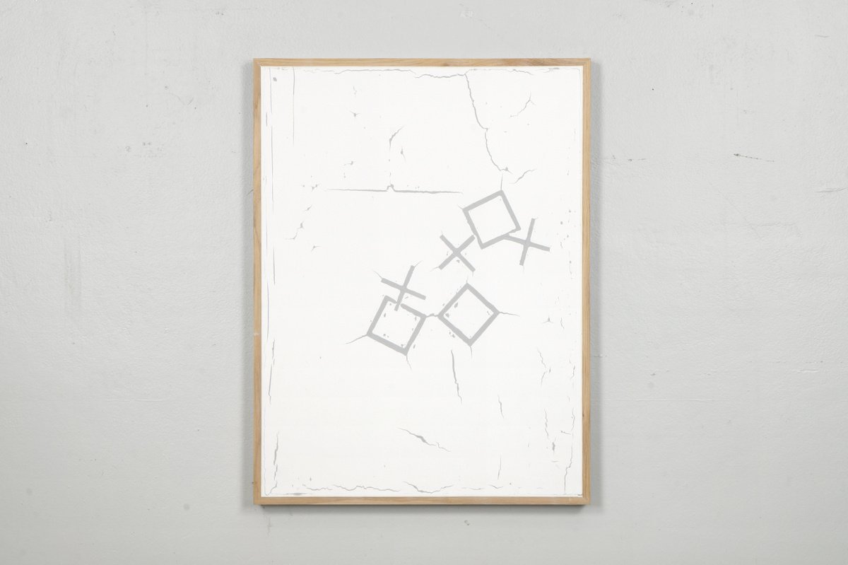 Geometric Abstract Painting By Johan Soderstrom, 25 X 33, #303 Personality Test, Original Artwork