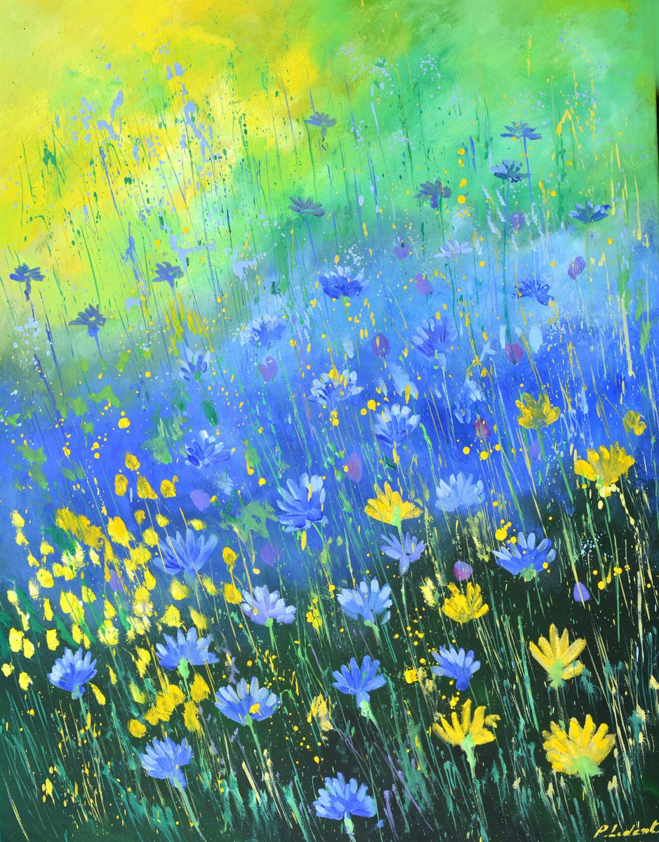 Blue cornflowers 79 by Pol Henry Ledent