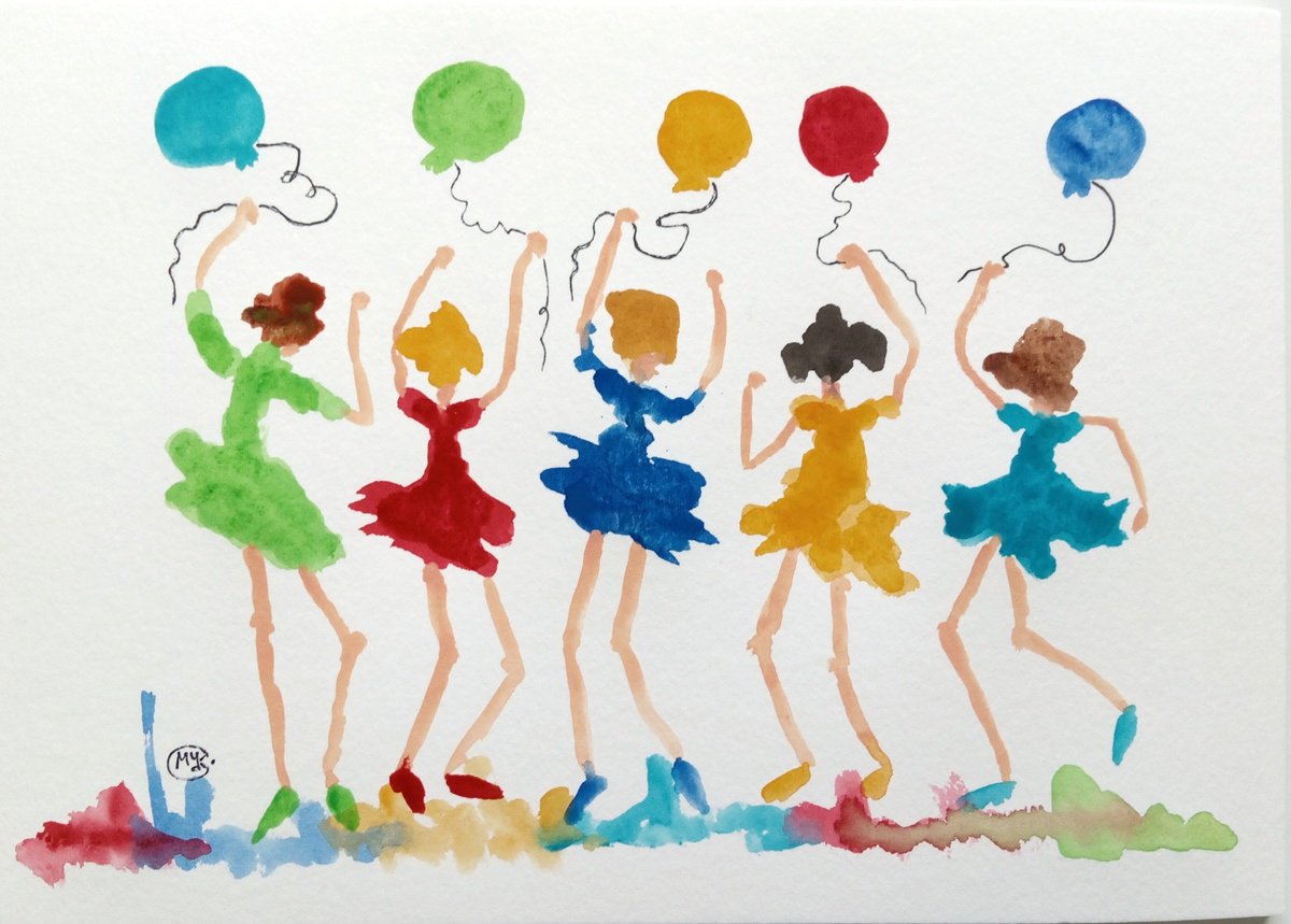 Dancing Girls. Celebration, Party by MARJANSART