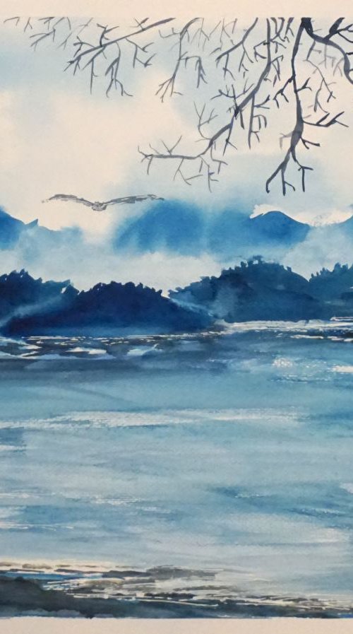 Blue Landscape by Yulia Schuster