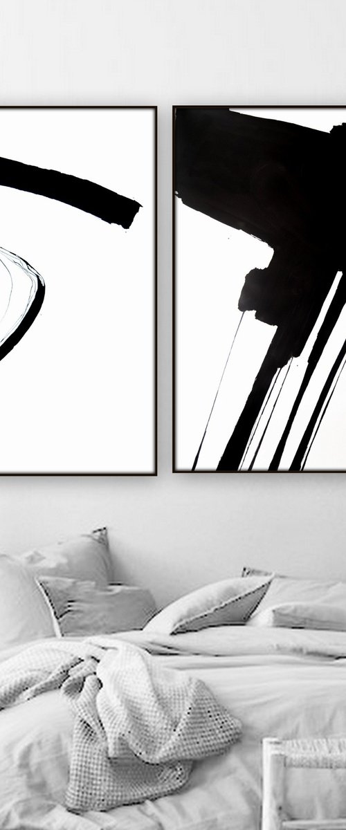 Abstract artwork. Set of 2. by Nadia Moniatis