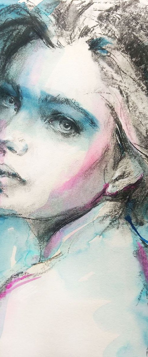 Isabella. Woman modern portrait. by Daria Yablon-Soloviova