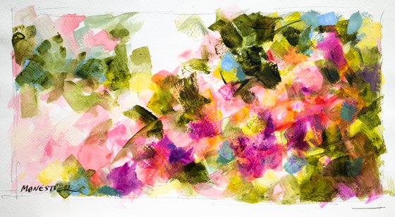 Floral sketch 2 - Pink and green Modern