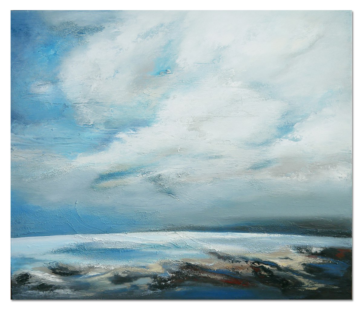 A large seascape painting Sea Air by Olesia Grygoruk