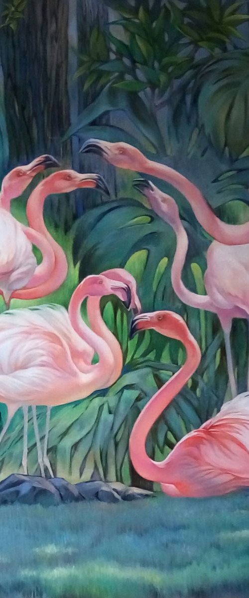 Flamingos by Tatiana Rezvaya