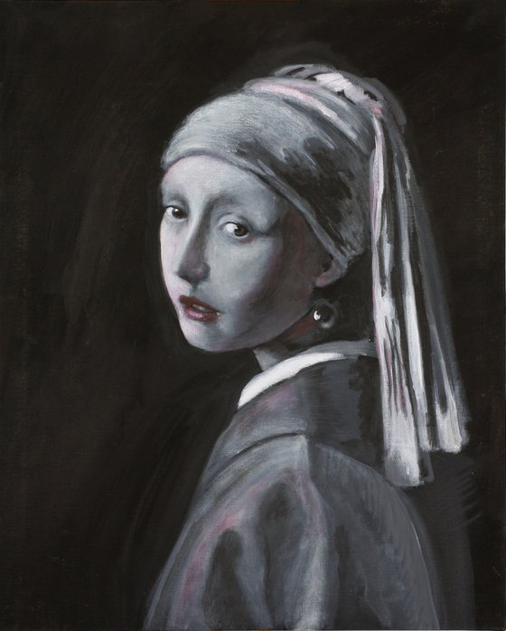 Girl with a Pearl Earring. Copy after Johannes Vermeer