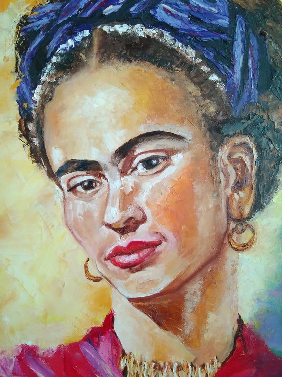 Frida, 35x45 cm, ready to hang.